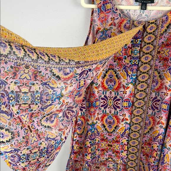 Zac & Rachel Multicoloured Hankerchief Relaxed Sleeveless Blouse Size Large - Picture 5 of 11